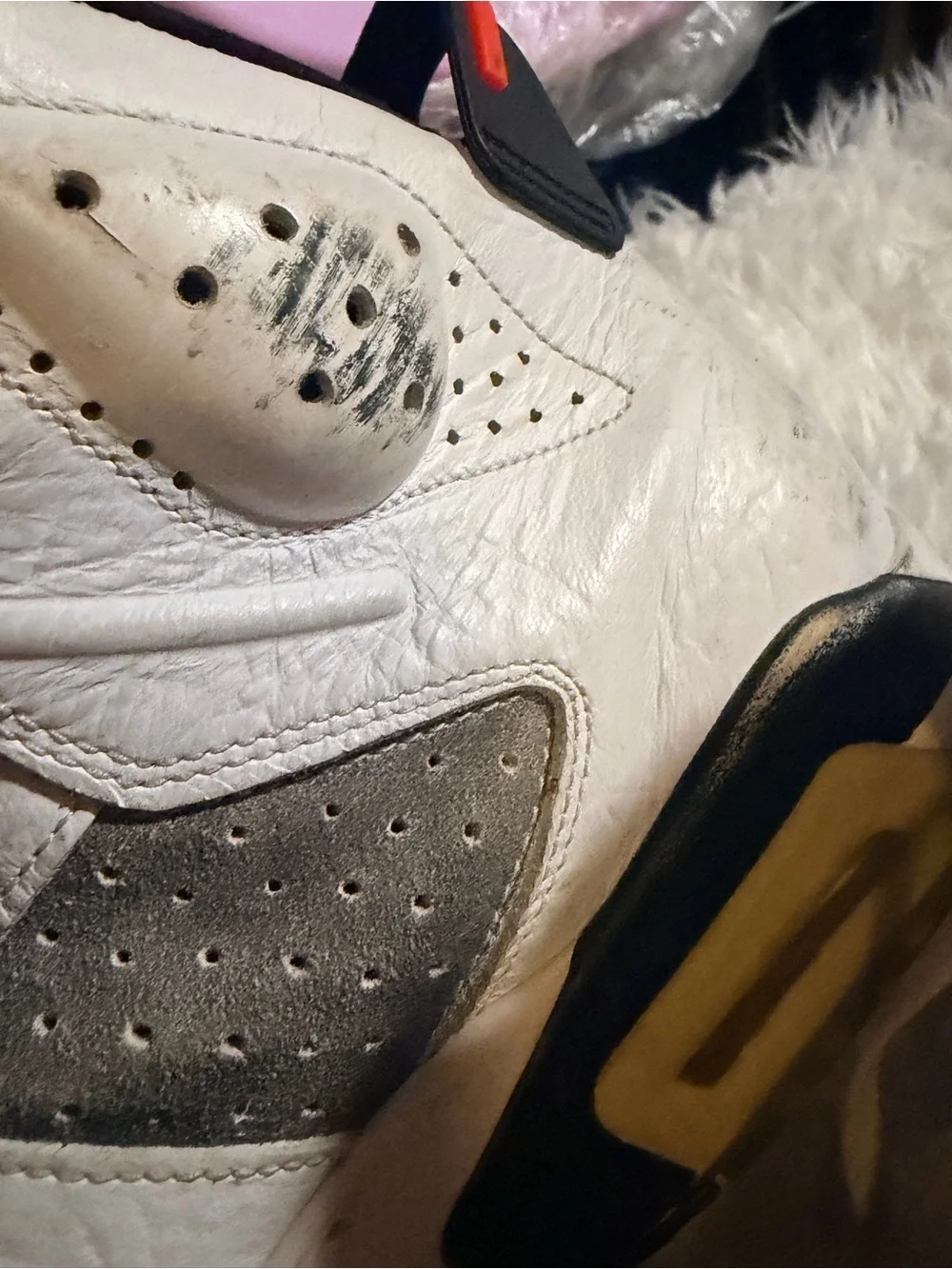 JORDAN 6 Retro LTR “Flint” in White, Gray, Black & Purple
